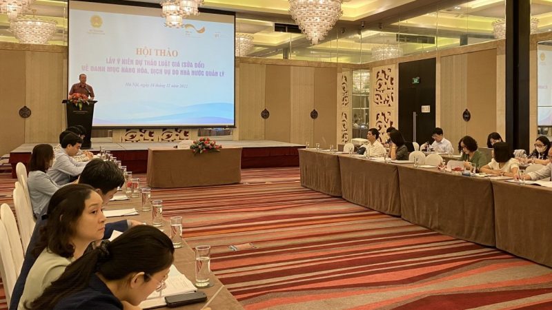 Lấy ý kiến về Danh mục hàng hóa, dịch vụ do Nhà nước quản lý