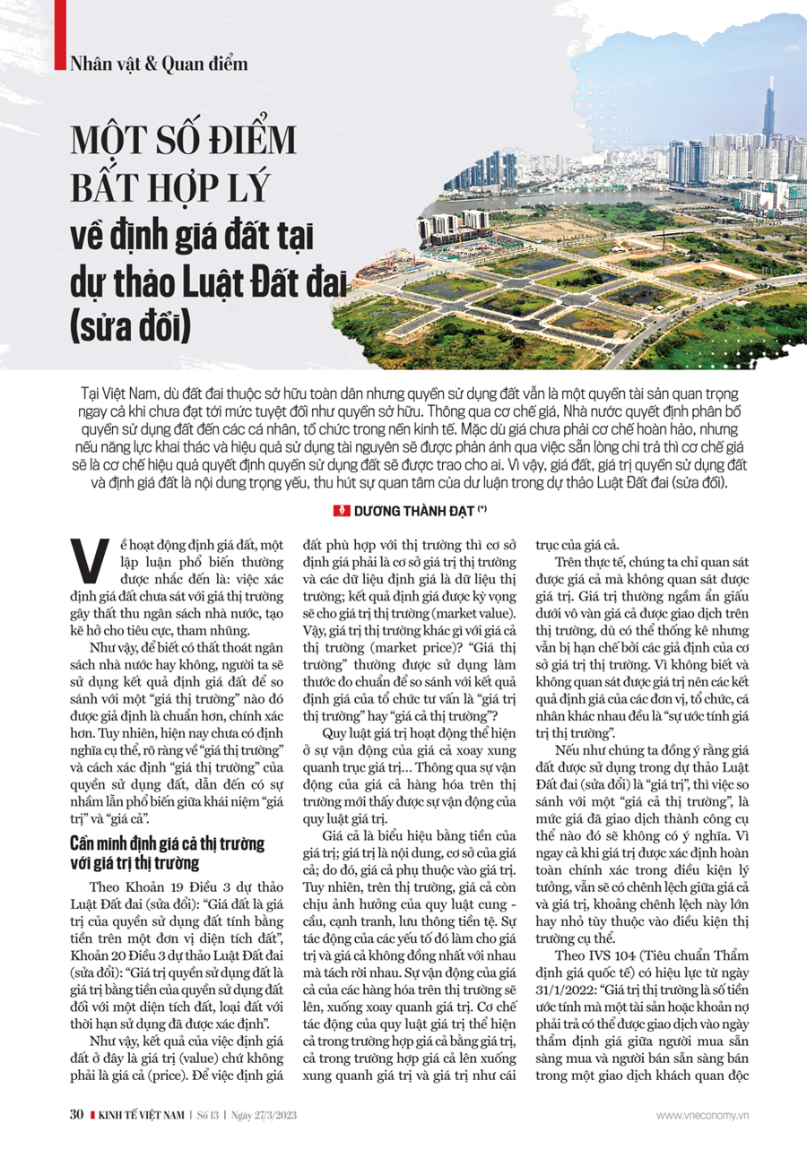 Một số điểm bất hợp lý về định giá đất tại dự thảo Luật Đất đai sửa đổi